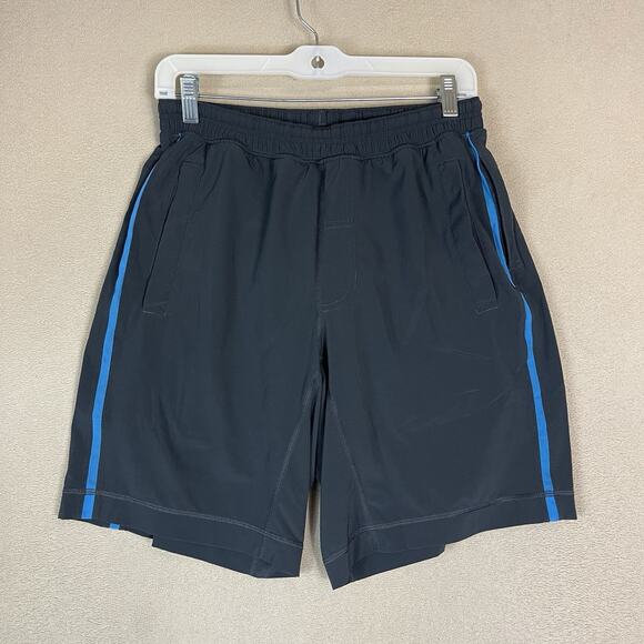 Lululemon Short Mens S Gray Athletic Stretch Linerless Elastic Waist Performance - Picture 1 of 10
